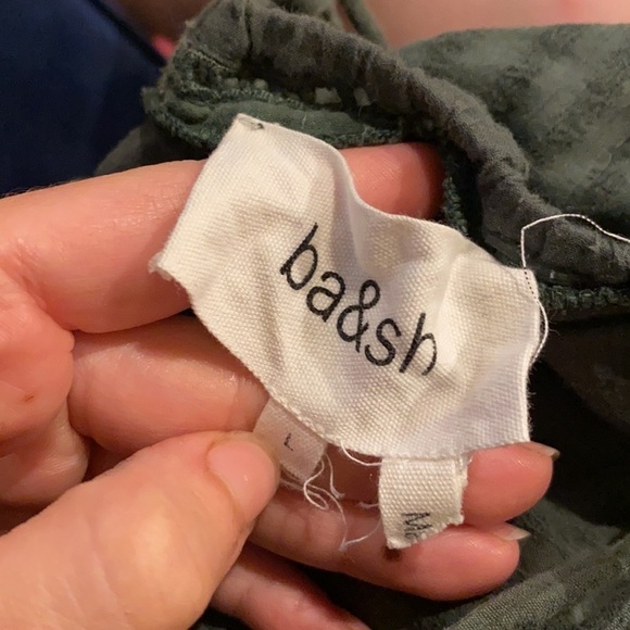 ba&sh / Ully Texture Stripe strappy tiered Midi Sundress L - Picture 5 of 7